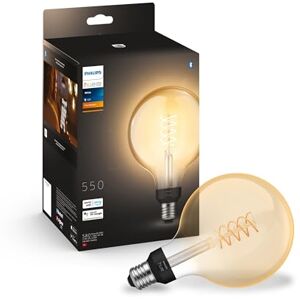Philips White, ampoule vintage filament E27 compatible Bluetooth, format Giant Globe, fonctionne avec Alexa, Google Assistant et Apple Homekit - Publicité Philips White, ampoule vintage filament E27 compatible Bluetooth, format Giant Globe, fonctionne avec Alexa, Google Assistant et Apple Homekit - Publicité