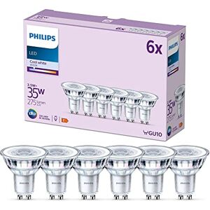 Philips , pack de 6 ampoules LED GU10, 35W, blanc froid non dimmable - Publicité Philips , pack de 6 ampoules LED GU10, 35W, blanc froid non dimmable - Publicité
