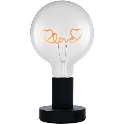 Osram Lampe de table LED 1906 Letter Love, néon, 1,2 W, E27, noir, blanc extra chaud, câble textile - Publicité Osram Lampe de table LED 1906 Letter Love, néon, 1,2 W, E27, noir, blanc extra chaud, câble textile - Publicité