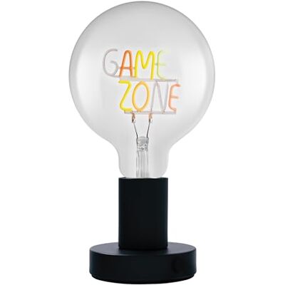 Osram Lampe de table LED 1906 Letter, lettrage Game Zone, néon, 1,2 W, E27, noir, blanc froid, câble textile - Publicité Osram Lampe de table LED 1906 Letter, lettrage Game Zone, néon, 1,2 W, E27, noir, blanc froid, câble textile - Publicité