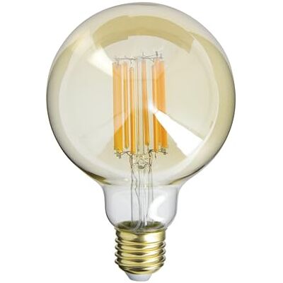 Xanlite , Ampoule Filament LED Déco Verre Ambré G95, Culot E27, 1521 Lumens, Consommation 15W (Équivalence 100W), Blanc Chaud, Idéale pour Éclairage Intérieur et Ambiance Cozy. Publicité Xanlite , Ampoule Filament LED Déco Verre Ambré G95, Culot E27, 1521 Lumens, Consommation 15W (Équivalence 100W), Blanc Chaud, Idéale pour Éclairage Intérieur et Ambiance Cozy. Publicité