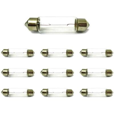 CARALL 10 Pièces Ampoules Halogènes 24V Pour Camion (T11 SV8,5 C5W 36mm 24V 5W) - Publicité CARALL 10 Pièces Ampoules Halogènes 24V Pour Camion (T11 SV8,5 C5W 36mm 24V 5W) - Publicité