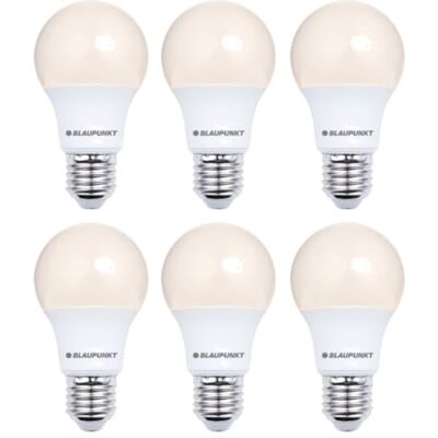 Blaupunkt E27 Ampoule Classique A60 6W 570 Lumen Blanc Chaud, Lot de 6 - Publicité Blaupunkt E27 Ampoule Classique A60 6W 570 Lumen Blanc Chaud, Lot de 6 - Publicité