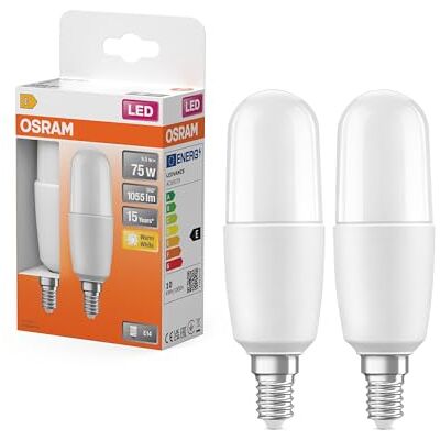 Osram Ampoule LED Classic Stick 9,5 W 827, blanc chaud 2 700 K, E14, mate, 1 055 lm, 15 000 h, pour espaces de vie - Publicité Osram Ampoule LED Classic Stick 9,5 W 827, blanc chaud 2 700 K, E14, mate, 1 055 lm, 15 000 h, pour espaces de vie - Publicité