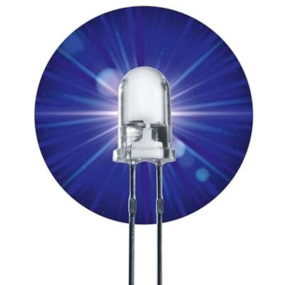 Lumetheus LED Diodes électroluminescentes 5mm couleur Bleu Ultra-lumineux 20.000 mcd 100 pièces 2-3V 2 Pin LEDs Ampoule Diode à souder - Publicité Lumetheus LED Diodes électroluminescentes 5mm couleur Bleu Ultra-lumineux 20.000 mcd 100 pièces 2-3V 2 Pin LEDs Ampoule Diode à souder - Publicité