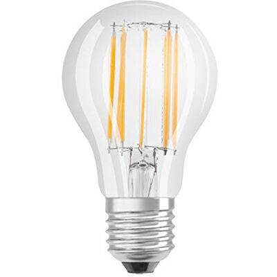 Osram LED Star Classic A100, ampoule LED à filament clair en forme d'ampoule, culot B22d, blanc froid (4000K), en remplacement des ampoules classiques 100W, pack de 6 - Publicité Osram LED Star Classic A100, ampoule LED à filament clair en forme d'ampoule, culot B22d, blanc froid (4000K), en remplacement des ampoules classiques 100W, pack de 6 - Publicité