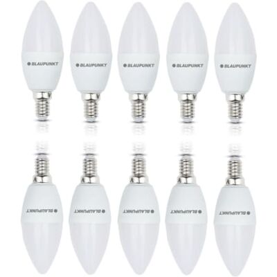 Blaupunkt Ampoule LED E14 – Bougie – Éclairages pour Pièces – 6.8W – Remplacement de 50W – Dépolie – Blanc Naturel 4000K – 680 lumens – Lampe Économe en Énergie et en Coûts – Lot de 10 - Publicité Blaupunkt Ampoule LED E14 – Bougie – Éclairages pour Pièces – 6.8W – Remplacement de 50W – Dépolie – Blanc Naturel 4000K – 680 lumens – Lampe Économe en Énergie et en Coûts – Lot de 10 - Publicité