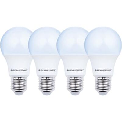 Blaupunkt E27 Ampoule Standard A60 6W 600 lm Blanc Froid Dépolie, Lot de 4 Durée de vie 25 000 heures, Non dimmable, Économe en énergie, 230 degrés de large diffusion – pour cuisines, buanderies et WC - Publicité Blaupunkt E27 Ampoule Standard A60 6W 600 lm Blanc Froid Dépolie, Lot de 4 Durée de vie 25 000 heures, Non dimmable, Économe en énergie, 230 degrés de large diffusion – pour cuisines, buanderies et WC - Publicité
