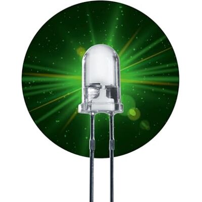 Lumetheus LED Diodes électroluminescentes 5mm couleur Vert Ultra-lumineux 50.000 mcd 50 pièces 2-3V 2 Pin LEDs Ampoule Diode à souder - Publicité Lumetheus LED Diodes électroluminescentes 5mm couleur Vert Ultra-lumineux 50.000 mcd 50 pièces 2-3V 2 Pin LEDs Ampoule Diode à souder - Publicité
