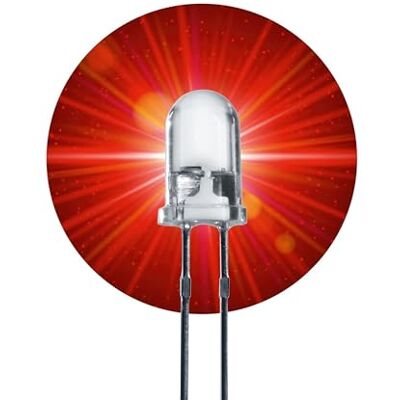 Lumetheus LED Diodes électroluminescentes 5mm couleur Rouge Ultra-lumineux 40.000 mcd 50 pièces 2-3V 2 Pin LEDs Ampoule Diode à souder - Publicité Lumetheus LED Diodes électroluminescentes 5mm couleur Rouge Ultra-lumineux 40.000 mcd 50 pièces 2-3V 2 Pin LEDs Ampoule Diode à souder - Publicité