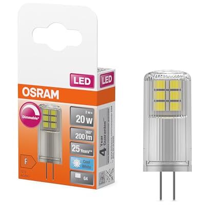 Osram SPECIAL PIN CL 20 LED-Lampe mit Retrofit-Stecksockel G4, dimmbar, Pin-Form, 2W, 200lm, 4000K, kaltweißes Licht, gute Rundumlichtausstrahlung, lange Lebensdauer, 6-Pack - Publicité Osram SPECIAL PIN CL 20 LED-Lampe mit Retrofit-Stecksockel G4, dimmbar, Pin-Form, 2W, 200lm, 4000K, kaltweißes Licht, gute Rundumlichtausstrahlung, lange Lebensdauer, 6-Pack - Publicité