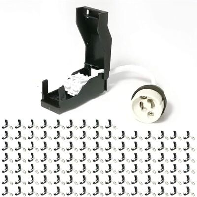 Europalamp 100 Douilles GU10 en Céramique Automatique 230V classe 2 avec Câbles Isolés pour Lampes et Ampoules LED GU10 - Publicité Europalamp 100 Douilles GU10 en Céramique Automatique 230V classe 2 avec Câbles Isolés pour Lampes et Ampoules LED GU10 - Publicité