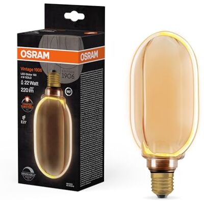 Osram Vintage 1906 Globe 100 Filament O Lamp DIM 4W 818 Gold E27 - Publicité Osram Vintage 1906 Globe 100 Filament O Lamp DIM 4W 818 Gold E27 - Publicité