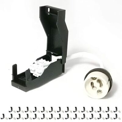Europalamp 30 Douilles GU10 en Céramique Automatique 230V classe 2 avec Câbles Isolés pour Lampes et Ampoules LED GU10 - Publicité Europalamp 30 Douilles GU10 en Céramique Automatique 230V classe 2 avec Câbles Isolés pour Lampes et Ampoules LED GU10 - Publicité