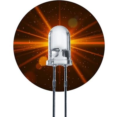 Lumetheus LED Diodes électroluminescentes 5mm couleur Orange Ultra-lumineux 25.000 mcd 25 pièces 2-3V 2 Pin LEDs Ampoule Diode à souder - Publicité Lumetheus LED Diodes électroluminescentes 5mm couleur Orange Ultra-lumineux 25.000 mcd 25 pièces 2-3V 2 Pin LEDs Ampoule Diode à souder - Publicité