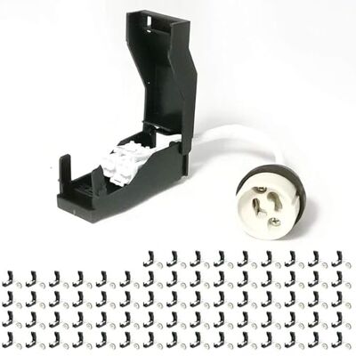Europalamp 70 Douilles GU10 en Céramique Automatique 230V classe 2 avec Câbles Isolés pour Lampes et Ampoules LED GU10 - Publicité Europalamp 70 Douilles GU10 en Céramique Automatique 230V classe 2 avec Câbles Isolés pour Lampes et Ampoules LED GU10 - Publicité