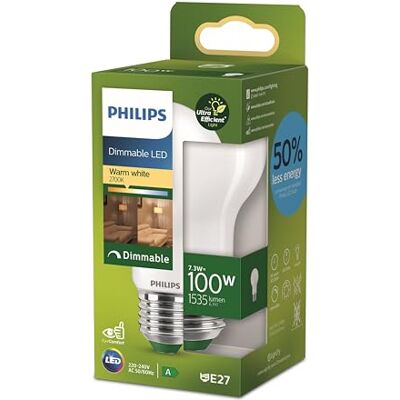 Philips LED Frostad 2700K A60 100W Dimmable - Publicité Philips LED Frostad 2700K A60 100W Dimmable - Publicité