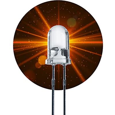 Lumetheus LED Diodes électroluminescentes 5mm couleur Orange Ultra-lumineux 25.000 mcd 100 pièces 2-3V 2 Pin LEDs Ampoule Diode à souder - Publicité Lumetheus LED Diodes électroluminescentes 5mm couleur Orange Ultra-lumineux 25.000 mcd 100 pièces 2-3V 2 Pin LEDs Ampoule Diode à souder - Publicité
