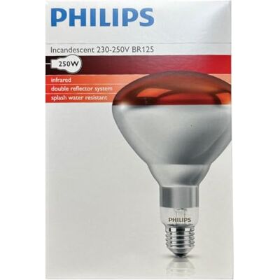Philips BR125 IR 250W E27 230-250V Red 1CT/10 - Publicité Philips BR125 IR 250W E27 230-250V Red 1CT/10 - Publicité