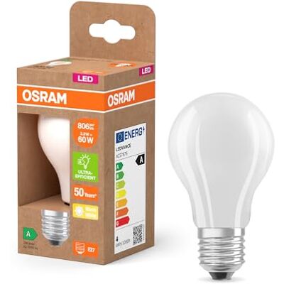 Osram LED Superstar Classic A 60 en forme d'ampouclassique en verre dépoli, 3,8 W, 806 lm,E27, 2700 K pour lumière blanc chaud, EEK A, diamètre 60 mm, lot de 6 - Publicité Osram LED Superstar Classic A 60 en forme d'ampouclassique en verre dépoli, 3,8 W, 806 lm,E27, 2700 K pour lumière blanc chaud, EEK A, diamètre 60 mm, lot de 6 - Publicité