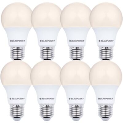 Blaupunkt E27 Ampoule à Vis A60 6W 570lm 2700K Blanc Chaud, Lot de 8 - Publicité Blaupunkt E27 Ampoule à Vis A60 6W 570lm 2700K Blanc Chaud, Lot de 8 - Publicité