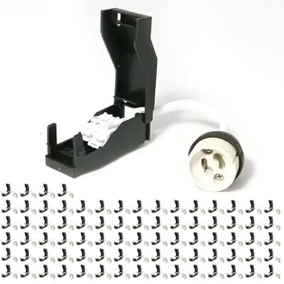 Europalamp 80 Douilles GU10 en Céramique Automatique 230V classe 2 avec Câbles Isolés pour Lampes et Ampoules LED GU10 - Publicité Europalamp 80 Douilles GU10 en Céramique Automatique 230V classe 2 avec Câbles Isolés pour Lampes et Ampoules LED GU10 - Publicité