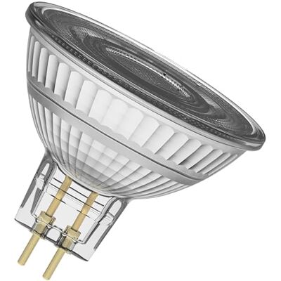 Osram Ampoule LED Spot Base MR16 5W 827, 2700K blanc chaud, GU5.3, 36°, 345 lm, basse tension, sans mercure - Publicité Osram Ampoule LED Spot Base MR16 5W 827, 2700K blanc chaud, GU5.3, 36°, 345 lm, basse tension, sans mercure - Publicité