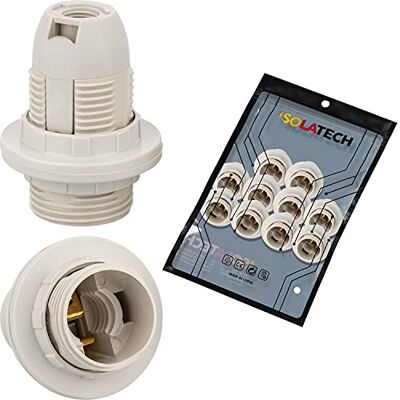 ISOLATECH 10pcs Douille E14 En Plastique Max.250V/4A Avec 2 Anneaux Pour LED Et Lampes Éco, Pour Ampoules, Plafond, Salle De Bains, Cuisine, Résistante À La Chaleur - Publicité ISOLATECH 10pcs Douille E14 En Plastique Max.250V/4A Avec 2 Anneaux Pour LED Et Lampes Éco, Pour Ampoules, Plafond, Salle De Bains, Cuisine, Résistante À La Chaleur - Publicité