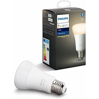 Philips Ampoule LED Connectée White E27 Compatible Bluetooth, Fonctionne avec Alexa - Publicité Philips Ampoule LED Connectée White E27 Compatible Bluetooth, Fonctionne avec Alexa - Publicité