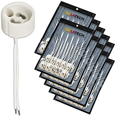 ISOLATECH 100 Douilles GU10 Céramique Résistantes À La Chaleur Culot Standard GU10, Pour LED Et Halogène Jusqu'À 250V/2A Et 100W, Câble 0,75mm², Installation Facile - Publicité ISOLATECH 100 Douilles GU10 Céramique Résistantes À La Chaleur Culot Standard GU10, Pour LED Et Halogène Jusqu'À 250V/2A Et 100W, Câble 0,75mm², Installation Facile - Publicité