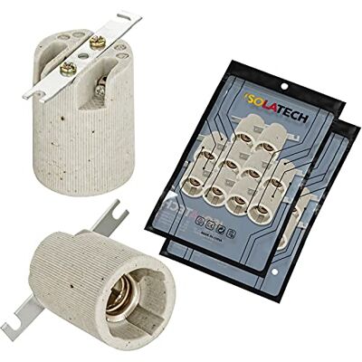 ISOLATECH 20pcs Douille E14 En Céramique Avec Étrier Max.250V/4A LED Pour Lampes Éco Et Ampoules, Résistante À La Chaleur, Pour Cuisine, Salle De Bains, Encastrée - Publicité ISOLATECH 20pcs Douille E14 En Céramique Avec Étrier Max.250V/4A LED Pour Lampes Éco Et Ampoules, Résistante À La Chaleur, Pour Cuisine, Salle De Bains, Encastrée - Publicité