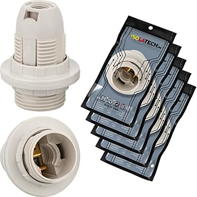 ISOLATECH 5pcs Douille E14 En Plastique Max.250V/4A Avec 2 Anneaux Pour LED Et Lampes Éco, Pour Ampoules, Plafond, Salle De Bains, Cuisine, Résistante À La Chaleur - Publicité ISOLATECH 5pcs Douille E14 En Plastique Max.250V/4A Avec 2 Anneaux Pour LED Et Lampes Éco, Pour Ampoules, Plafond, Salle De Bains, Cuisine, Résistante À La Chaleur - Publicité