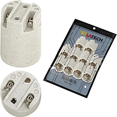 ISOLATECH 10pcs E14 douille de lampe céramique LED lampes à économie d'énergie (max.250V/4A) ampoules Accueil Cuisine Réfrigérateur Salle de bain Plafond support encastrer résistant à la chaleur - Publicité ISOLATECH 10pcs E14 douille de lampe céramique LED lampes à économie d'énergie (max.250V/4A) ampoules Accueil Cuisine Réfrigérateur Salle de bain Plafond support encastrer résistant à la chaleur - Publicité