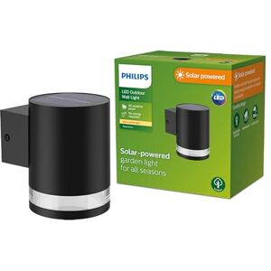 Philips Fyce, applique murale solaire d'extérieur, 1,5 W, 2 700 K, noire, IP44 résistante aux intempéries - Publicité Philips Fyce, applique murale solaire d'extérieur, 1,5 W, 2 700 K, noire, IP44 résistante aux intempéries - Publicité