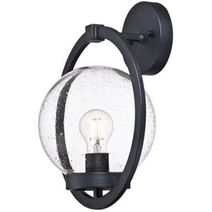 Westinghouse Lighting 6580440 Luminaire mural d'extérieur Palm Beach LED compatible à une lampe, finition en noir texturé avec verre granuleux clair - Publicité Westinghouse Lighting 6580440 Luminaire mural d'extérieur Palm Beach LED compatible à une lampe, finition en noir texturé avec verre granuleux clair - Publicité