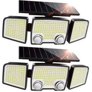Lumisky Lot de 2 Spots Solaires à 3 Têtes Noires RAYLITE Éclairage LED Puissant Blanc, Orientables avec Détecteur de Mouvement, Idéaux pour Sécuriser Jardin, Terrasse et Extérieur - Publicité Lumisky Lot de 2 Spots Solaires à 3 Têtes Noires RAYLITE Éclairage LED Puissant Blanc, Orientables avec Détecteur de Mouvement, Idéaux pour Sécuriser Jardin, Terrasse et Extérieur - Publicité