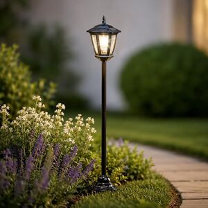 garden mile Grand lampadaire solaire d'extérieur – 1,1 m à énergie solaire victorienne LED pour jardin, allée, entrée - Publicité garden mile Grand lampadaire solaire d'extérieur – 1,1 m à énergie solaire victorienne LED pour jardin, allée, entrée - Publicité