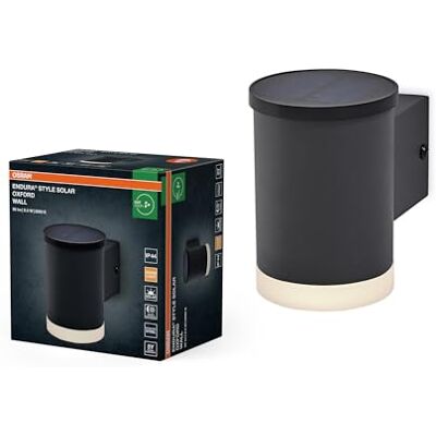 Osram Luminaire extérieur ENDURA STYLE SOLAR OXFORD, 0,5W, 50lm, applique murale, gris foncé, éclairage indirect, batterie rechargeable, IP44, température de couleur 3000K, ton blanc chaud - Publicité Osram Luminaire extérieur ENDURA STYLE SOLAR OXFORD, 0,5W, 50lm, applique murale, gris foncé, éclairage indirect, batterie rechargeable, IP44, température de couleur 3000K, ton blanc chaud - Publicité