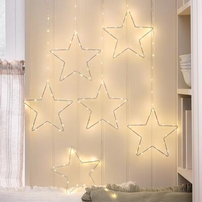 Lights4fun 2 x Lot de 3 Étoiles Lumineuses Suspendues d’Extérieur à Piles - Publicité Lights4fun 2 x Lot de 3 Étoiles Lumineuses Suspendues d’Extérieur à Piles - Publicité