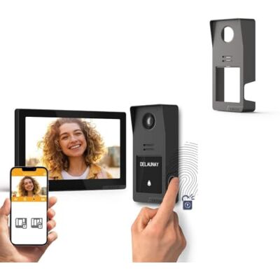 EXTEL Digital Connect Visiophone 2K Empreinte avec Coque Graphite Écran tactile 7”, 2 fils jusqu’à 100 m, empreinte, QR temporaire, Connect, IP44, coque graphite incluse - Publicité EXTEL Digital Connect Visiophone 2K Empreinte avec Coque Graphite Écran tactile 7”, 2 fils jusqu’à 100 m, empreinte, QR temporaire, Connect, IP44, coque graphite incluse - Publicité