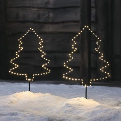 Lights4fun Lot de 2 Balises d’Extérieur Étoiles Lumineuses de Noël avec 142 Micro LED Blanc Chaud avec Minuterie Décoration de Noël pour Extérieur - Publicité Lights4fun Lot de 2 Balises d’Extérieur Étoiles Lumineuses de Noël avec 142 Micro LED Blanc Chaud avec Minuterie Décoration de Noël pour Extérieur - Publicité