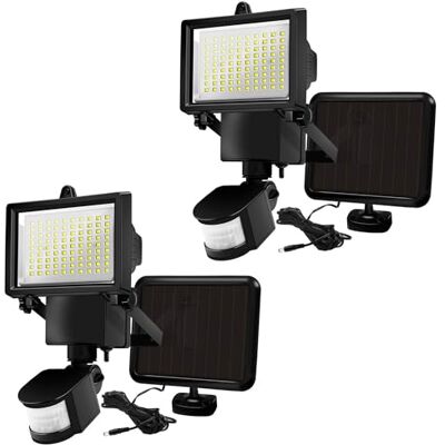 Lumisky Lot de 2 projecteurs solaires noir éclairage puissant panneau solaire déporté LED blanc COOPER BLACK H22cm avec détecteur de mouvement orientable - Publicité Lumisky Lot de 2 projecteurs solaires noir éclairage puissant panneau solaire déporté LED blanc COOPER BLACK H22cm avec détecteur de mouvement orientable - Publicité