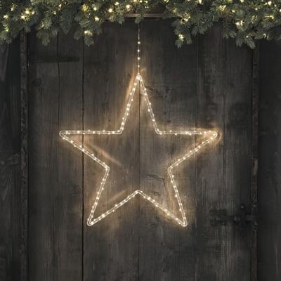 Lights4fun Étoile Lumineuse de 60 cm en Acrylique à Suspendre avec 125 Micro LED Blanc Chaud à Piles avec Minuterie Décoration de Noël pour Intérieur et Extérieur - Publicité Lights4fun Étoile Lumineuse de 60 cm en Acrylique à Suspendre avec 125 Micro LED Blanc Chaud à Piles avec Minuterie Décoration de Noël pour Intérieur et Extérieur - Publicité