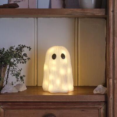Lights4fun Figurine Fantôme Halloween en Acrylique avec 20 LED Blanches Chaudes – Finition Blanche Texturée, Fonctionne sur Piles avec Minuterie Optionnelle – Déco Intérieure & Extérieure – 14 cm - Publicité Lights4fun Figurine Fantôme Halloween en Acrylique avec 20 LED Blanches Chaudes – Finition Blanche Texturée, Fonctionne sur Piles avec Minuterie Optionnelle – Déco Intérieure & Extérieure – 14 cm - Publicité