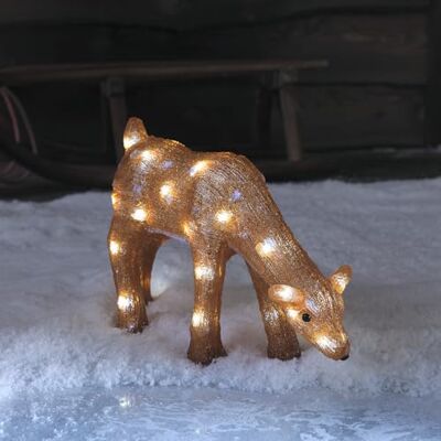 Lights4fun Biche au Pâturage Lumineuse à Piles de 26 cm avec 30 LED Blanc Chaud et Minuterie Figurine de Noël en Acrylique Décoration d'Extérieur - Publicité Lights4fun Biche au Pâturage Lumineuse à Piles de 26 cm avec 30 LED Blanc Chaud et Minuterie Figurine de Noël en Acrylique Décoration d'Extérieur - Publicité
