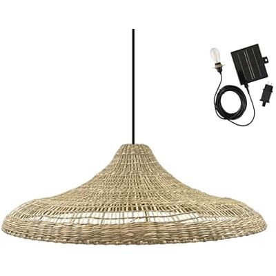 Lumisky Suspension solaire FREYA LARGE SOLAR en herbe marine avec câble hybride secteur et solaire 5m de longueur - Publicité Lumisky Suspension solaire FREYA LARGE SOLAR en herbe marine avec câble hybride secteur et solaire 5m de longueur - Publicité