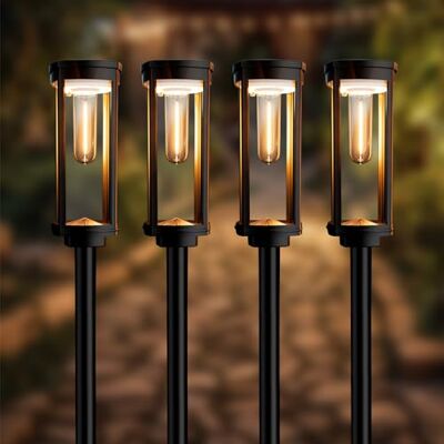 Suri Coastal - Lavenham Stake Light - Noir - Lot de 4 - Lumière de poteau - Publicité Suri Coastal - Lavenham Stake Light - Noir - Lot de 4 - Lumière de poteau - Publicité