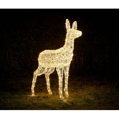 Lights4fun Renne de Noël Lumineux en Acrylique de 1 m de Hauteur avec 200 LED Blancs pour Extérieur - Publicité Lights4fun Renne de Noël Lumineux en Acrylique de 1 m de Hauteur avec 200 LED Blancs pour Extérieur - Publicité