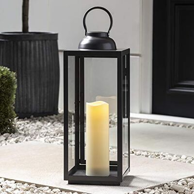 Lights4fun Grande Lanterne Grise en Métal avec Bougie LED à Piles Intérieur/Extérieur 50,5cm - Publicité Lights4fun Grande Lanterne Grise en Métal avec Bougie LED à Piles Intérieur/Extérieur 50,5cm - Publicité