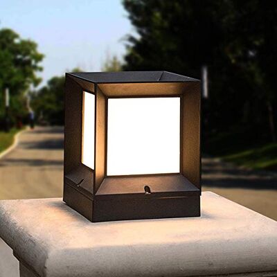 GRAWIT Patio Pilier Lampe E27 Étanche Noir Fonte Alu et Acrylique Carré Pilier Pelouse Post Lumière Carré Maison Cour Colonne Phare LED Décoration Éclairage Économie D'énergie Lumière beautiful scenery - Publicité GRAWIT Patio Pilier Lampe E27 Étanche Noir Fonte Alu et Acrylique Carré Pilier Pelouse Post Lumière Carré Maison Cour Colonne Phare LED Décoration Éclairage Économie D'énergie Lumière beautiful scenery - Publicité
